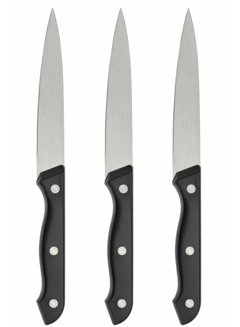 Stainless Steel Dinner Knives Set of 3 Pieces, Durable and Practical Design for Daily Dining Use, Suitable for Meals and Easy to Clean - Image 1